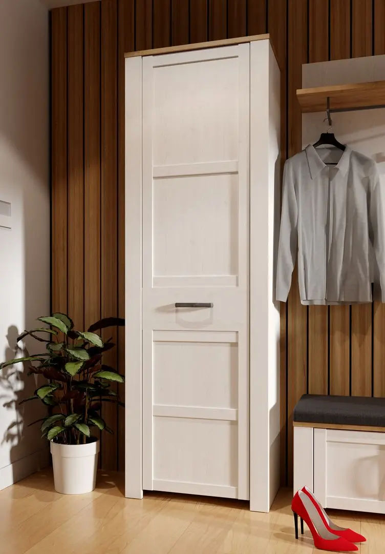 Шкаф Fortuna Brigitta 66x205 (White Oak/Riviera Oak)