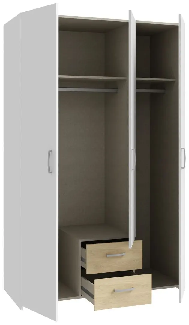 Шкаф Fortuna Econobox 119x190 (White/Puccini Oak)