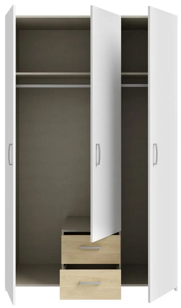 Шкаф Fortuna Econobox 119x190 (White/Puccini Oak)