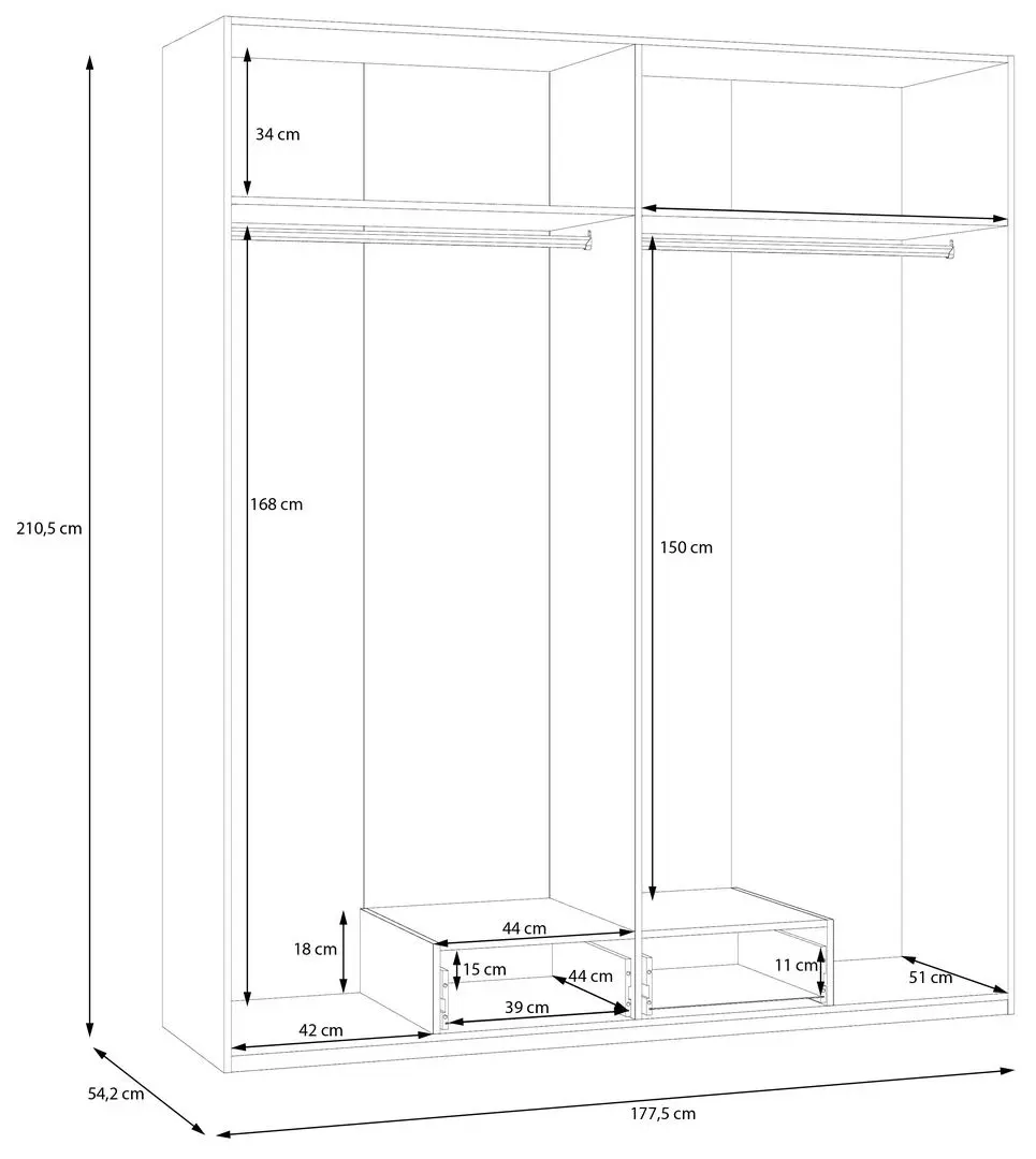 Шкаф Fortuna Econobox 2 177x210 (White)
