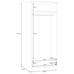 Шкаф Fortuna Econobox 2 88x210 (White) Thumb