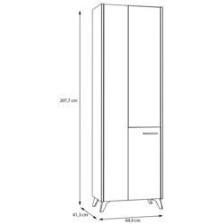 Шкаф Fortuna Monica 64x207 (Flagstaff Oak/Grey) Thumb