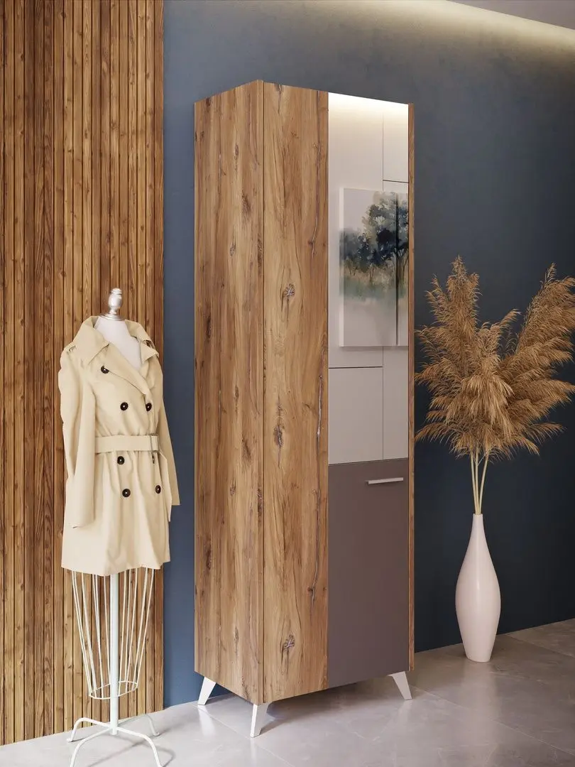 Шкаф Fortuna Monica 64x207 (Flagstaff Oak/Grey)