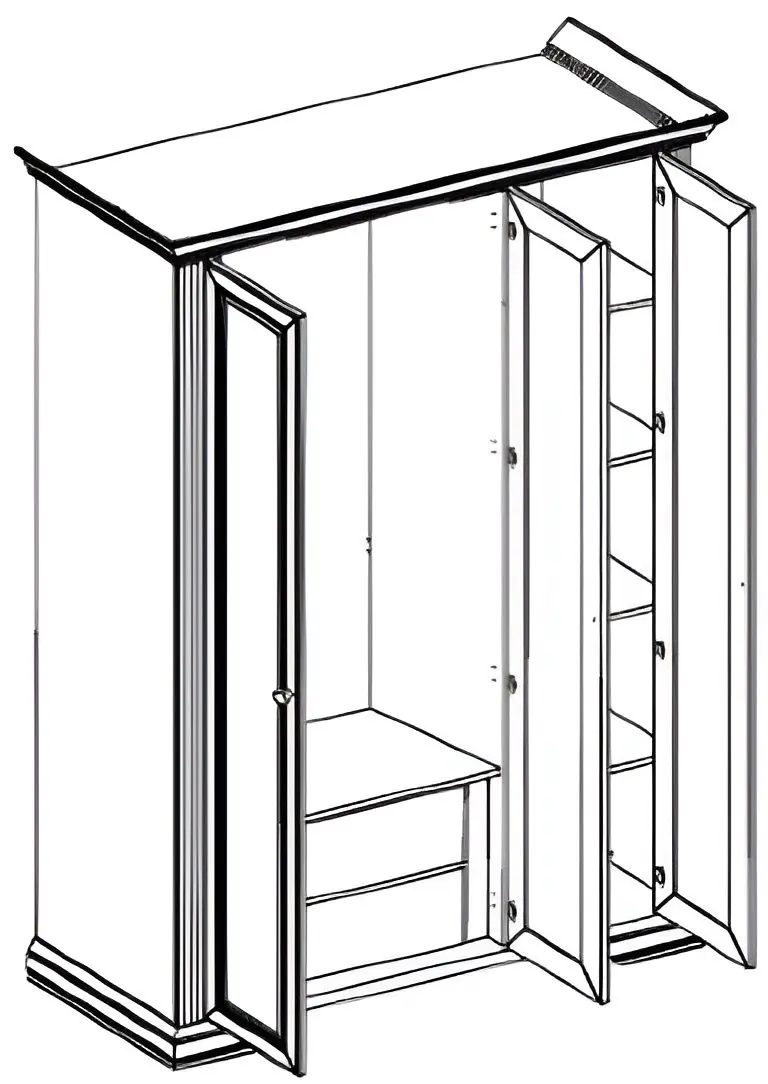 Dulap Gerbor White 3D2S (Snow Ash/Silver Pine)