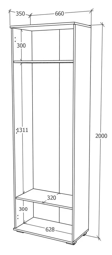 Шкаф Haaus Como (Anthracite/White)