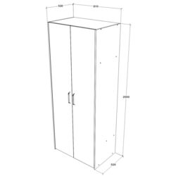 Dulap Haaus Malmo 2D 200x81 cm (Artisan Oak/Clay) Thumb