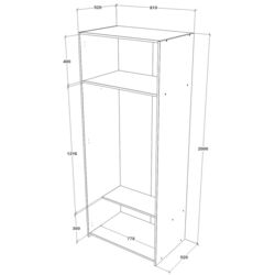 Dulap Haaus Malmo 2D 200x81 cm (Artisan Oak/Clay) Thumb