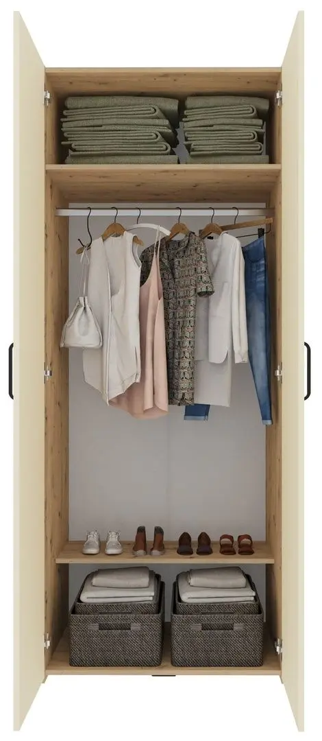 Dulap Haaus Malmo 2D 200x81 cm (Artisan Oak/Clay)