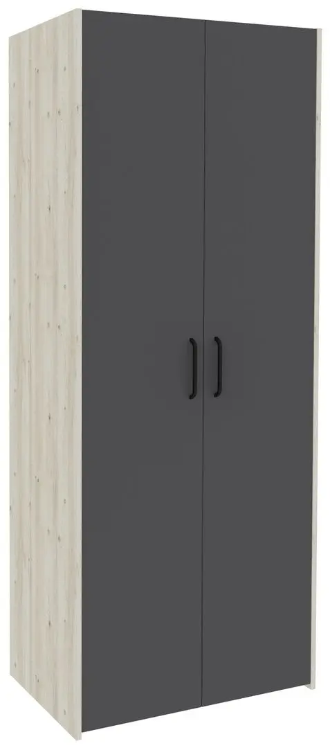 Dulap Haaus Malmo 2D 200x81 cm (White Oak/Anthracite)