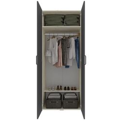 Dulap Haaus Malmo 2D 200x81 cm (White Oak/Anthracite) Thumb