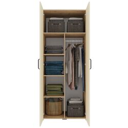 Dulap Haaus Malmo 2D cu rafturi 200x81 cm (Artisan Oak/Clay) Thumb