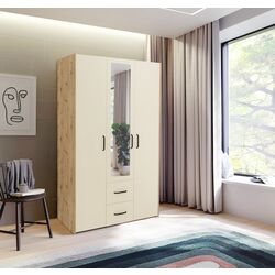 Шкаф Haaus Malmo 2SZ3D с зеркалом 200x120 cm (Artisan Oak/Clay)