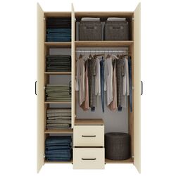 Dulap Haaus Malmo 2SZ3D cu oglinda 200x120 cm (Artisan Oak/Clay) Thumb