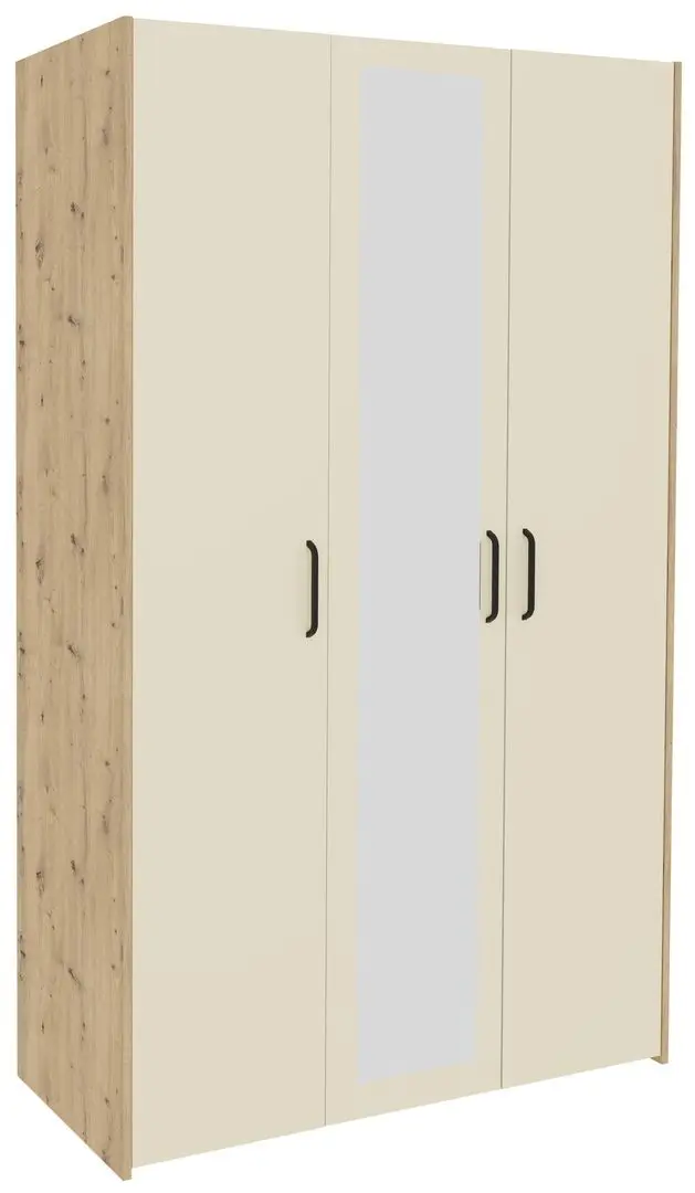 Dulap Haaus Malmo 3D cu oglinda 200x120 cm (Artisan Oak/Clay)