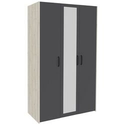 Dulap Haaus Malmo cu oglinda 200x120 cm (White Oak/Anthracite) Thumb