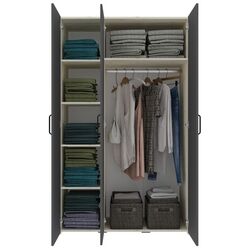 Dulap Haaus Malmo V2 cu oglinda 200 cm (Anthracite/White Oak) Thumb