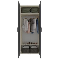 Dulap Haaus Malmo V2 cu oglinda 200 cm (Anthracite/White Oak) Thumb