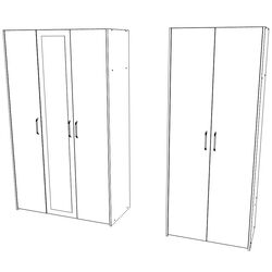 Dulap Haaus Malmo V2 cu oglinda 200 cm (Clay/Artisan Oak) Thumb