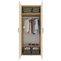 Dulap Haaus Malmo V2 cu oglinda 200 cm (Clay/Artisan Oak) Thumb