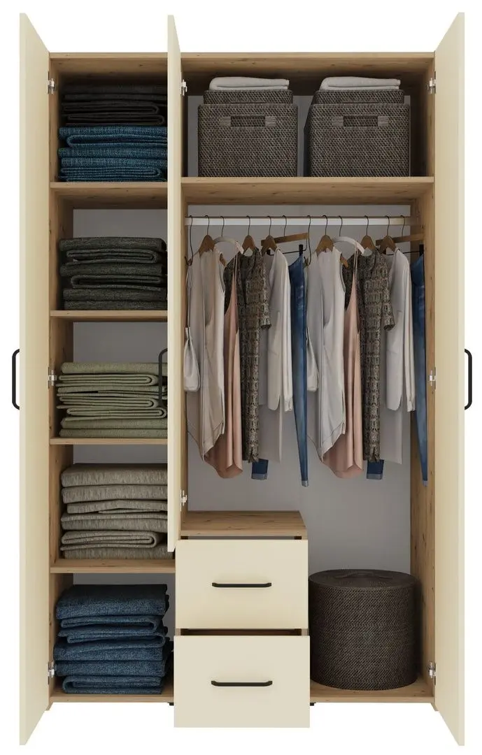 Dulap Haaus Malmo V3 с зеркалом 200 cm (Clay/Artisan Oak)