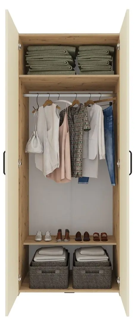 Dulap Haaus Malmo V3 с зеркалом 200 cm (Clay/Artisan Oak)