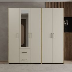 Dulap Haaus Malmo V3 с зеркалом 200 cm (Clay/Artisan Oak) Thumb