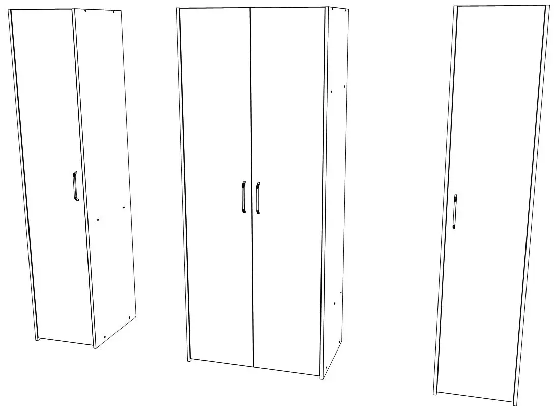 Шкаф Haaus Malmo V4 165 cm (Anthracite/White Oak)