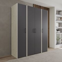 Шкаф Haaus Malmo V4 165 cm (Anthracite/White Oak)