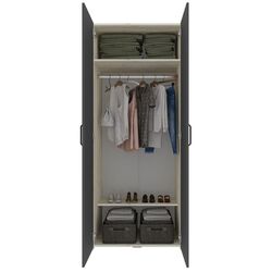 Шкаф Haaus Malmo V4 165 cm (Anthracite/White Oak) Thumb