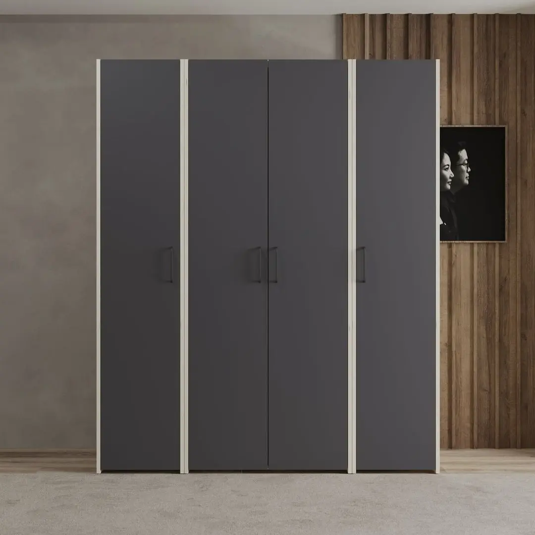 Шкаф Haaus Malmo V4 165 cm (Anthracite/White Oak)