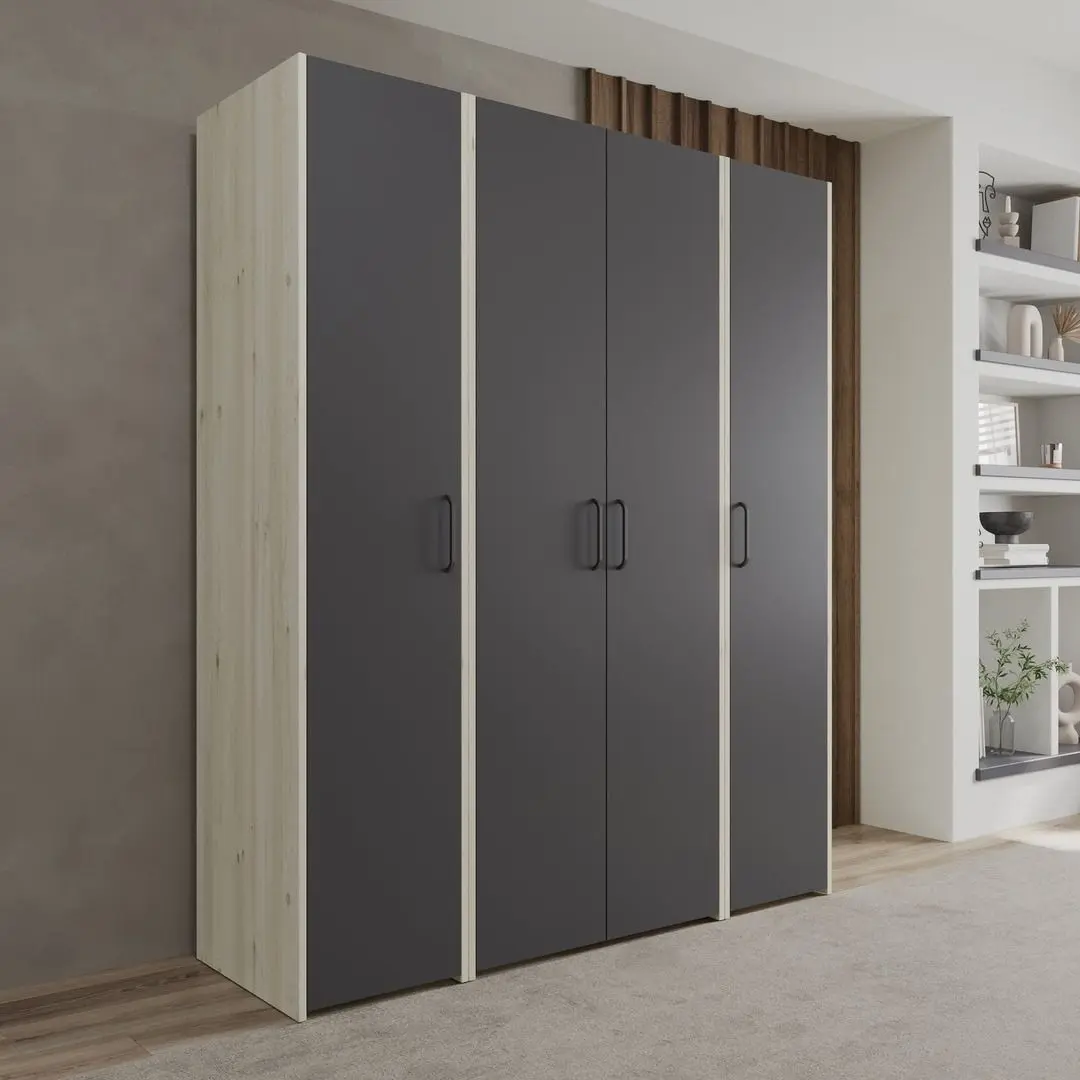 Шкаф Haaus Malmo V4 165 cm (Anthracite/White Oak)