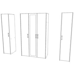 Dulap Haaus Malmo V5 cu oglinda 200 cm (Anthracite/White Oak) Thumb