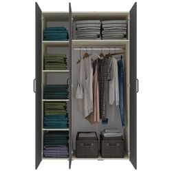 Dulap Haaus Malmo V5 cu oglinda 200 cm (Anthracite/White Oak) Thumb