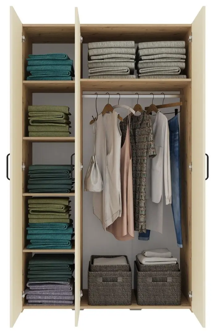 Dulap Haaus Malmo V5 cu oglinda 200 cm (Clay/Artisan Oak)