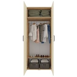 Dulap Haaus Malmo V5 cu oglinda 200 cm (Clay/Artisan Oak) Thumb