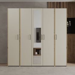 Dulap Haaus Malmo V5 cu oglinda 200 cm (Clay/Artisan Oak) Thumb