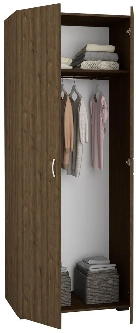 Dulap Haaus Nero 2D cu oglinda 200x80 cm (Bronze Oak)