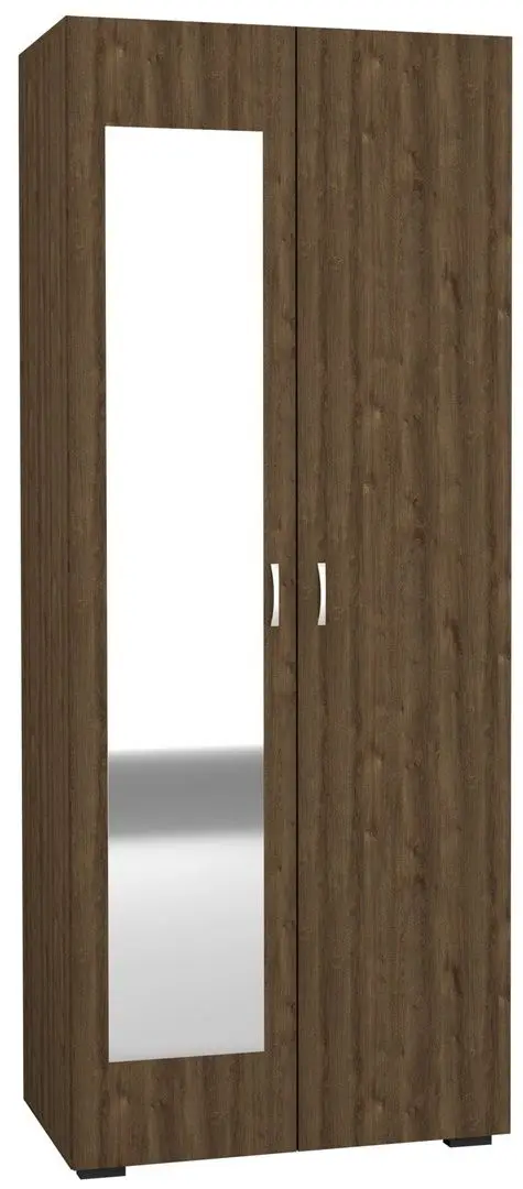 Dulap Haaus Nero 2D cu oglinda 200x80 cm (Bronze Oak)