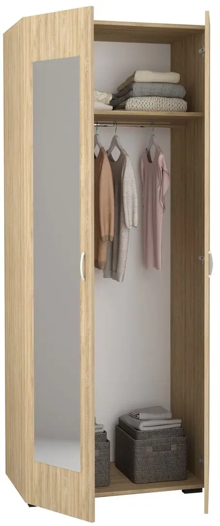 Dulap Haaus Nero 2D cu oglinda 80x200 cm (Sonoma Oak)