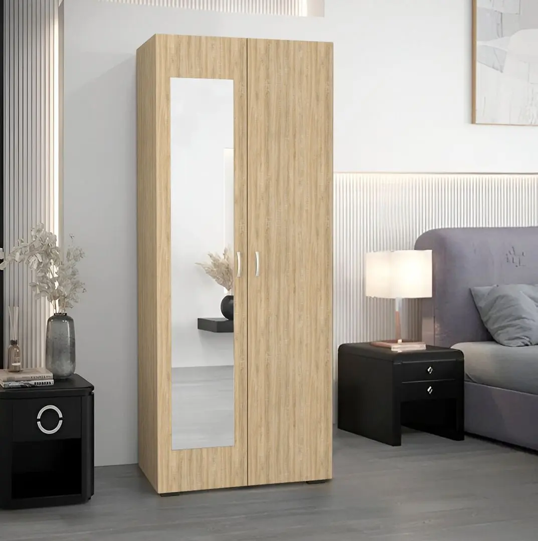 Dulap Haaus Nero 2D cu oglinda 80x200 cm (Sonoma Oak)