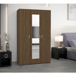 Dulap Haaus Nero 3D cu oglinda 200x120 cm (Bronze Oak)