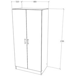 Dulap Haaus Remi 2D 170x80 cm (Artisan Oak) Thumb