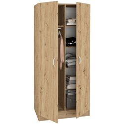 Dulap Haaus Remi 2D cu rafturi 170x80 cm (Artisan Oak) Thumb