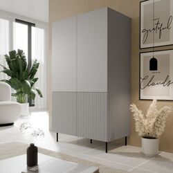 Dulap Halmar Asensio S-1 (Light Grey/Black)