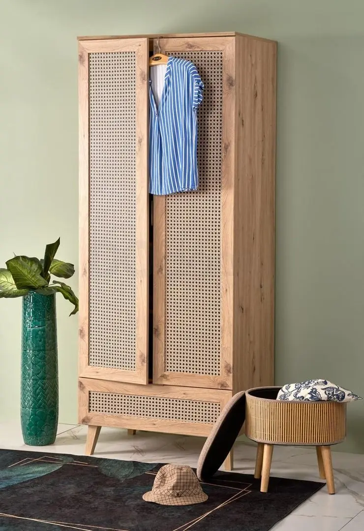 Dulap Halmar Borneo S-1 (Artisan Oak/Black)