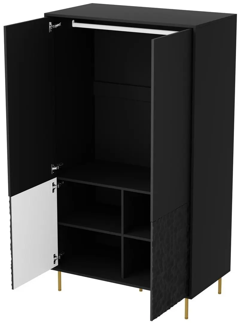Шкаф Halmar Bullet S-1 (Black/Gold)