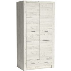 Dulap Halmar Indianapolis I-1 (Craft Oak White)