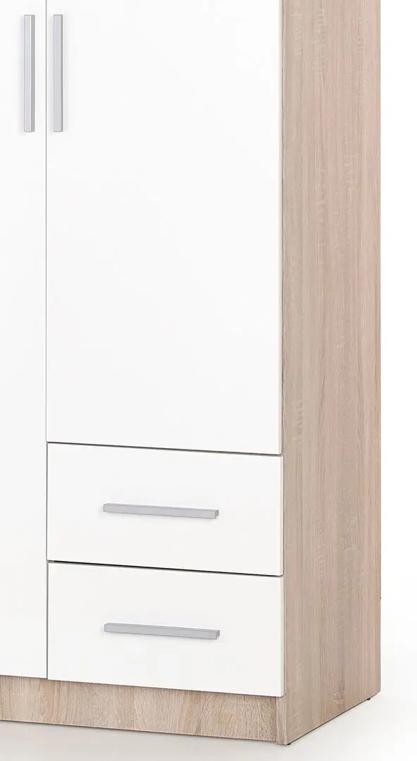 Dulap Halmar Lima S-2 (White/Sonoma Oak)