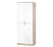 Dulap Halmar Lima S-2 (White/Sonoma Oak)