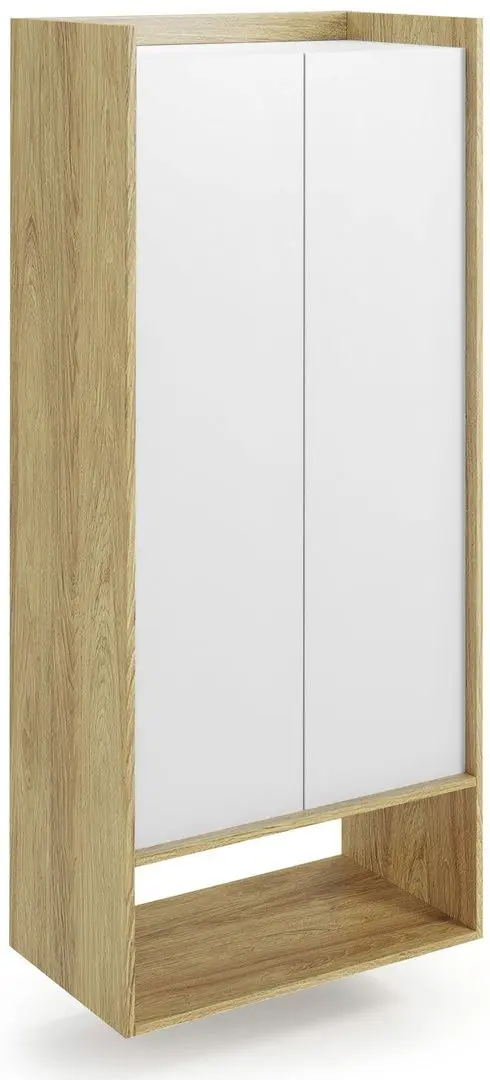 Dulap Halmar Mobius 2D suspendat (Hickory Natural/Alpine White)